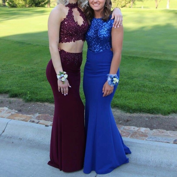 Faviana Dresses & Skirts - Maroon Faviana two piece prom dress